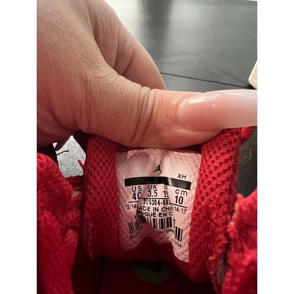 Nike Air Jordan 1 I Retro High OG Baby 4c Gym Red  October 705304-603 Chicago - Picture 6 of 6